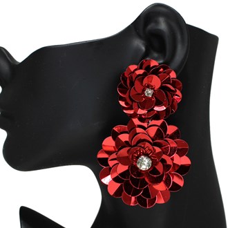 Large Statement Flower Earrings
