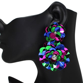 Large Statement Flower Earrings