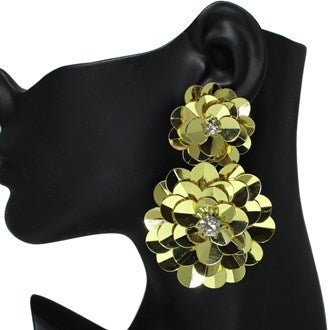 Large Statement Flower Earrings