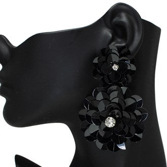 Large Statement Flower Earrings