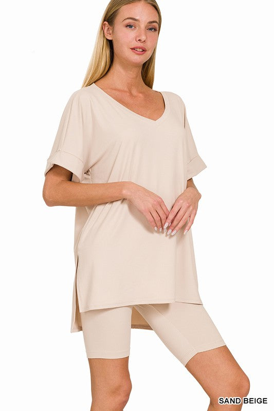 Two Piece Buttery Soft Short Set