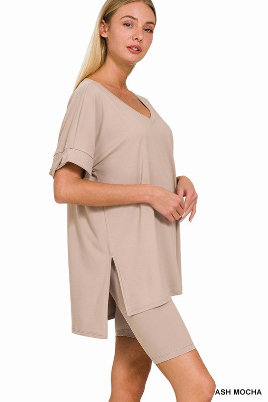 Two Piece Buttery Soft Short Set