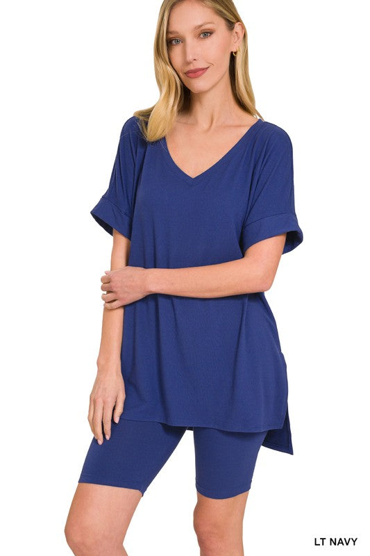 Two Piece Buttery Soft Short Set