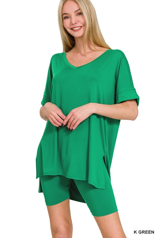 Two Piece Buttery Soft Short Set