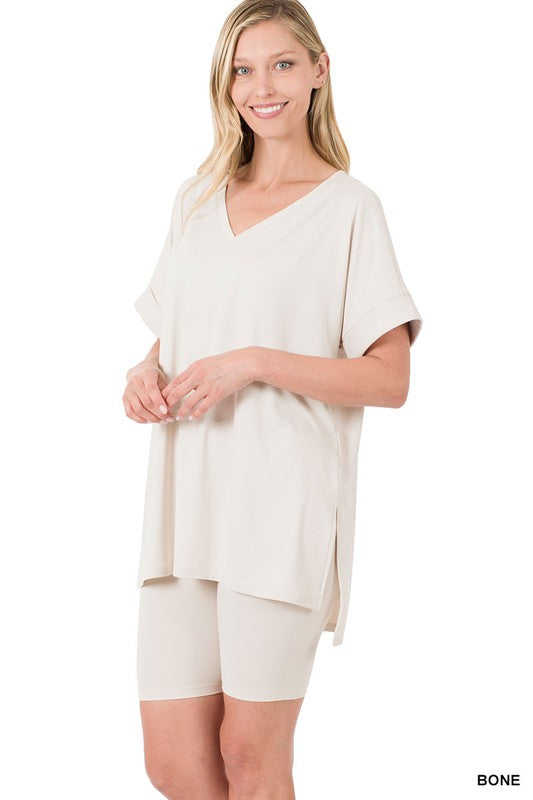 Two Piece Buttery Soft Short Set