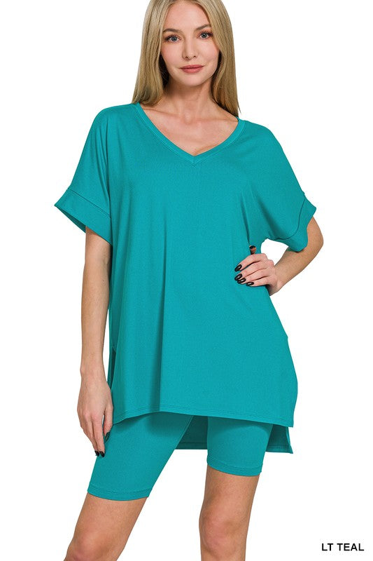 Two Piece Buttery Soft Short Set