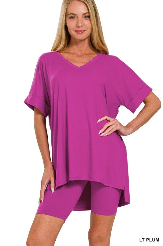 Two Piece Buttery Soft Short Set