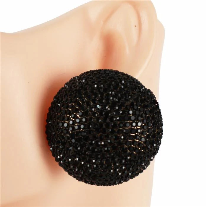 Round Bling Statement Earrings