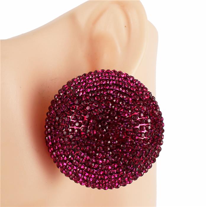 Round Bling Statement Earrings
