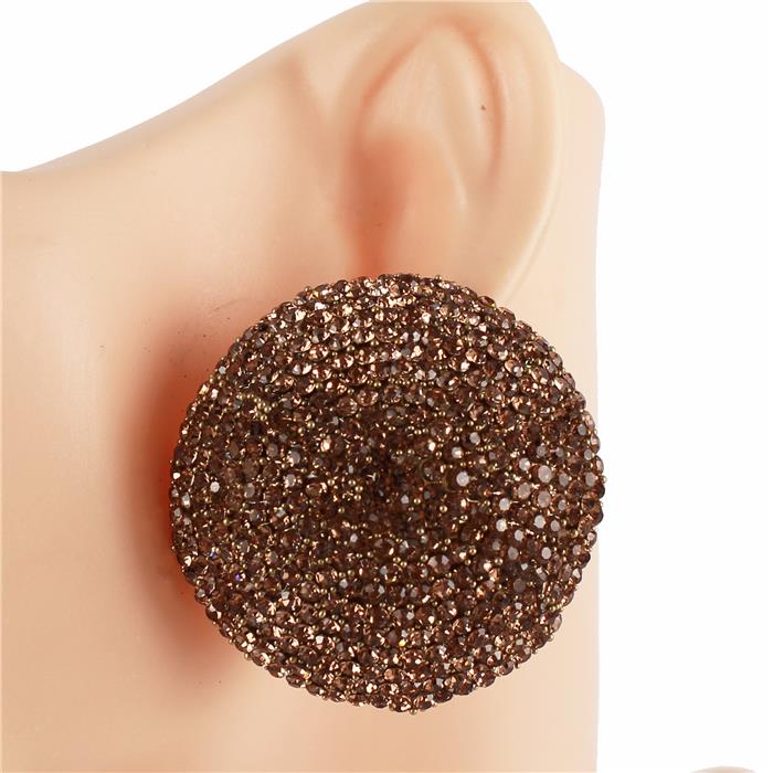 Round Bling Statement Earrings