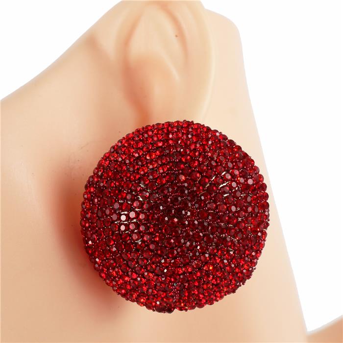 Round Bling Statement Earrings