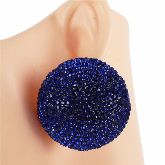 Round Bling Statement Earrings