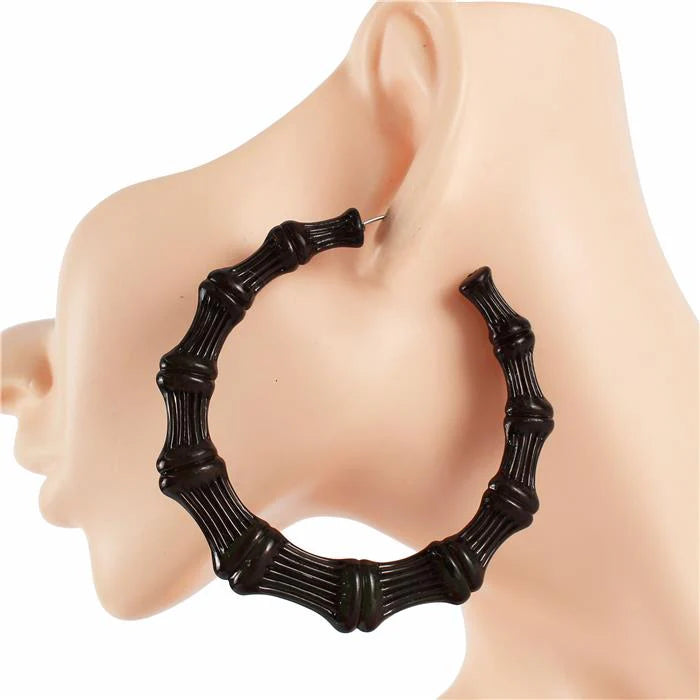 Clear Acrylic Hoop Earrings