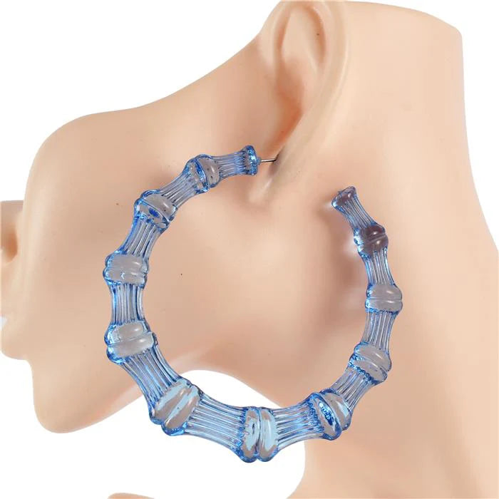 Clear Acrylic Hoop Earrings