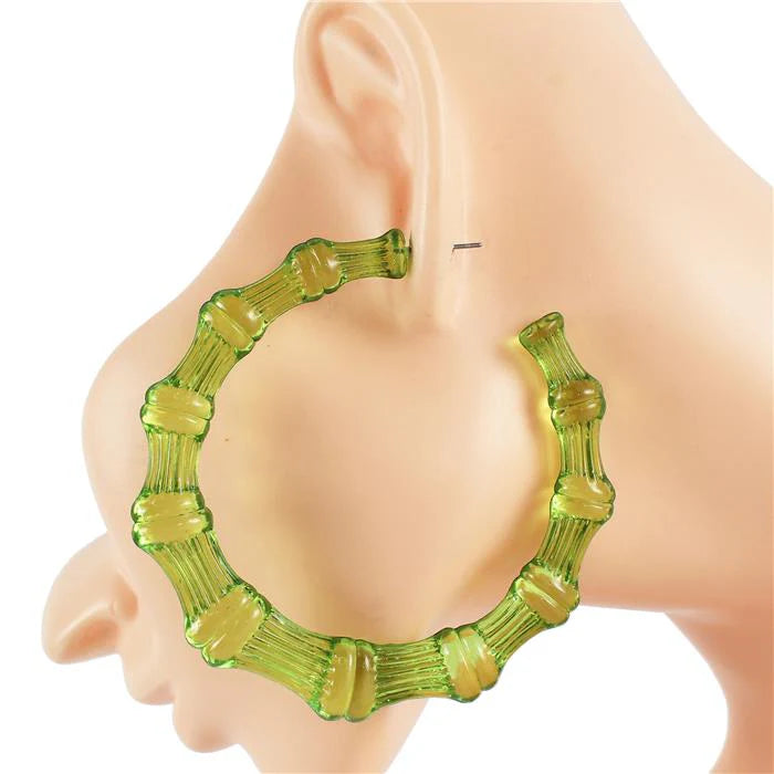 Clear Acrylic Hoop Earrings