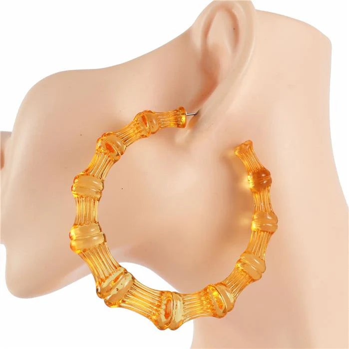 Clear Acrylic Hoop Earrings