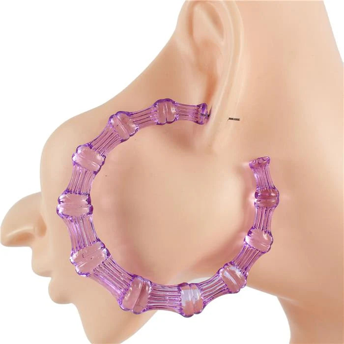 Clear Acrylic Hoop Earrings