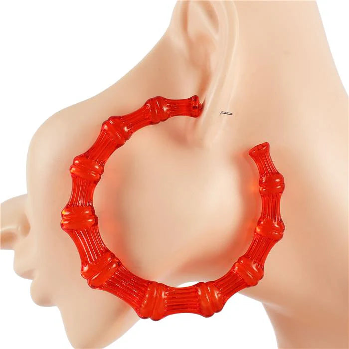 Clear Acrylic Hoop Earrings