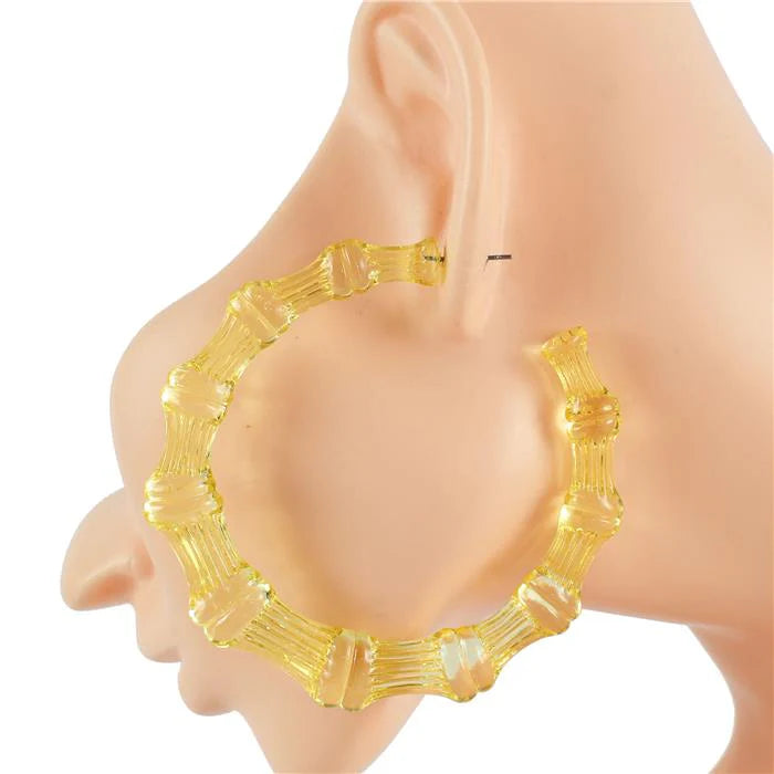 Clear Acrylic Hoop Earrings