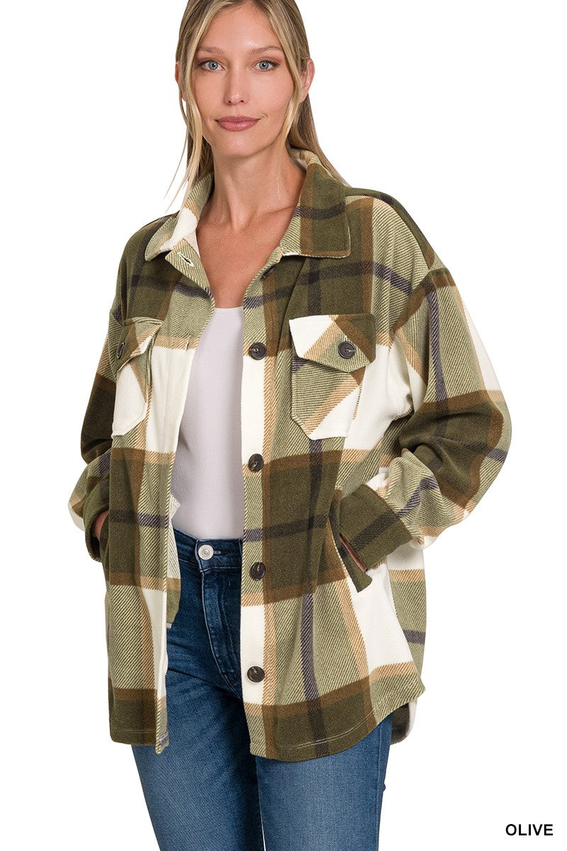 Plaid Fleece Shacket