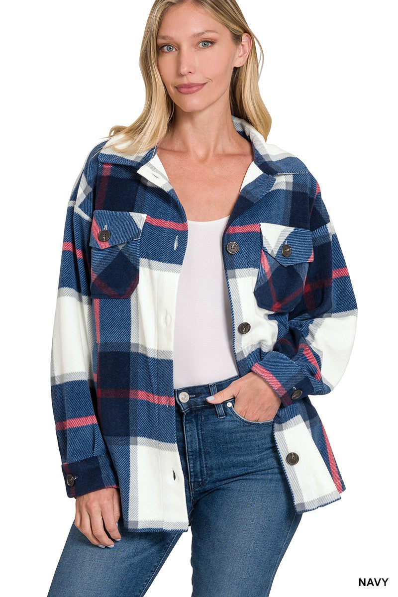Plaid Fleece Shacket