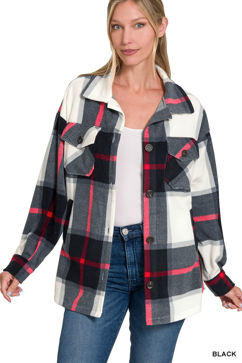 Plaid Fleece Shacket