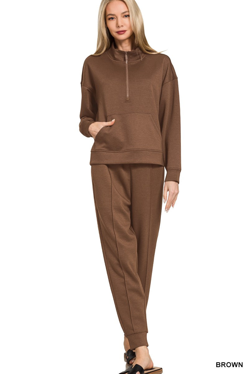 Two Piece Zipper Jogger Suit