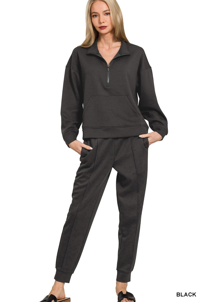 Two Piece Zipper Jogger Suit