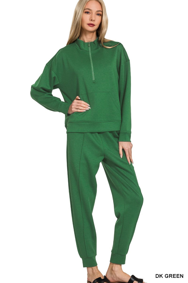 Two Piece Zipper Jogger Suit