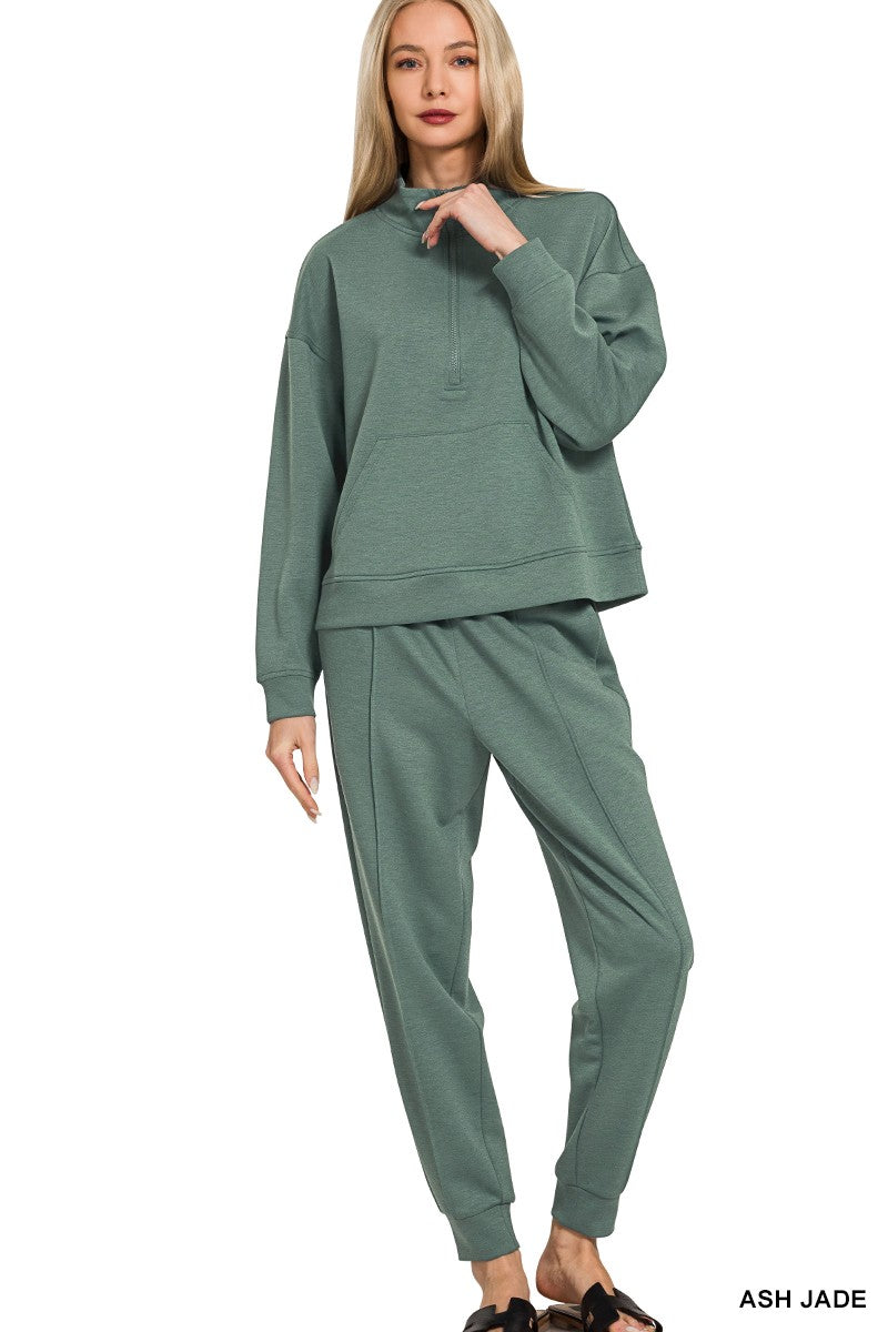 Two Piece Zipper Jogger Suit