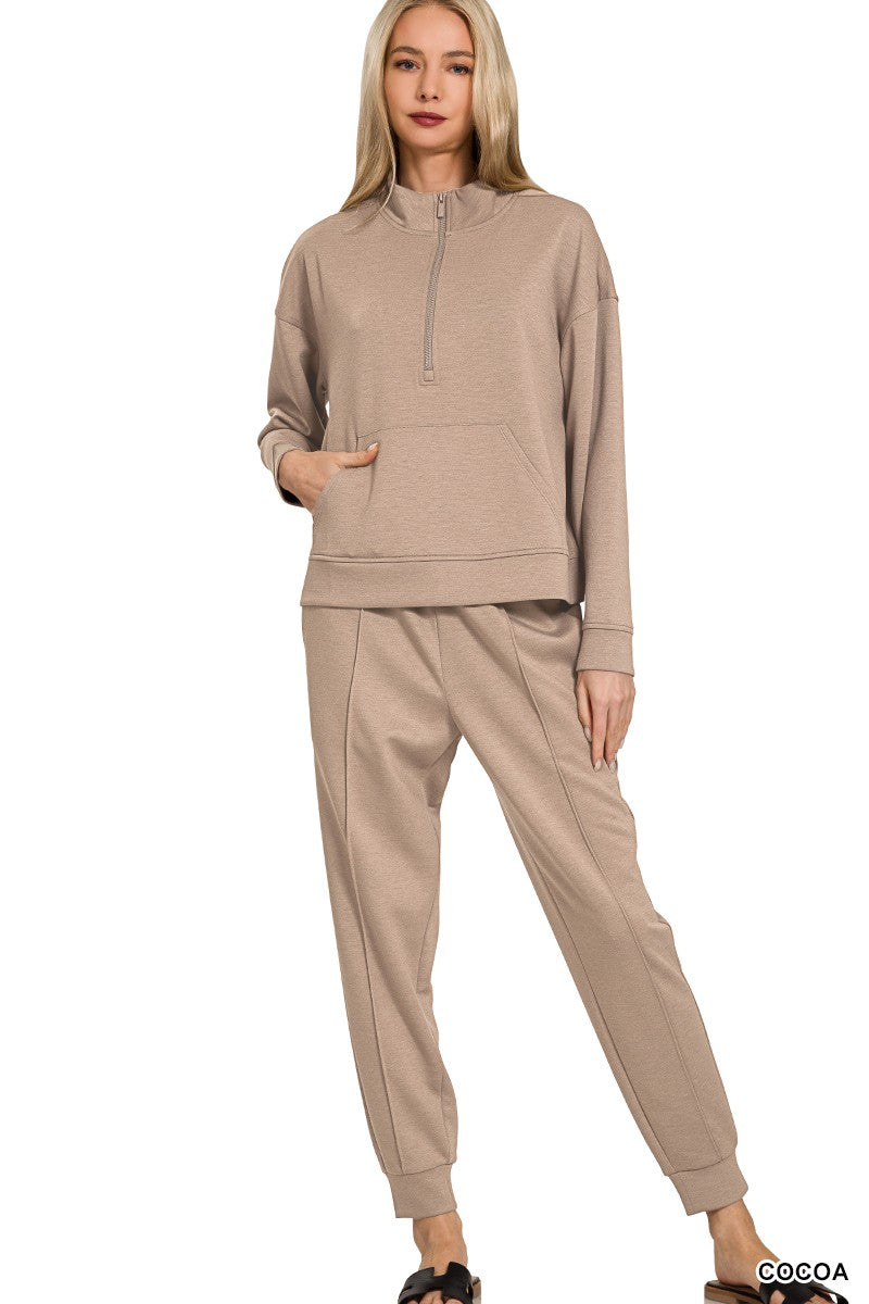 Two Piece Zipper Jogger Suit