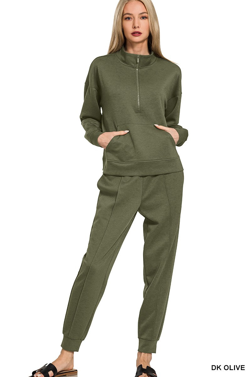 Two Piece Zipper Jogger Suit
