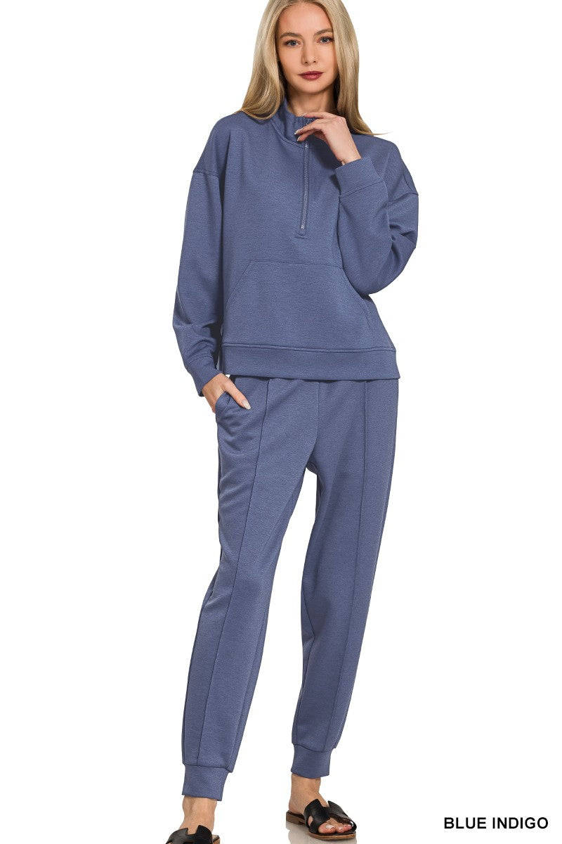 Two Piece Zipper Jogger Suit