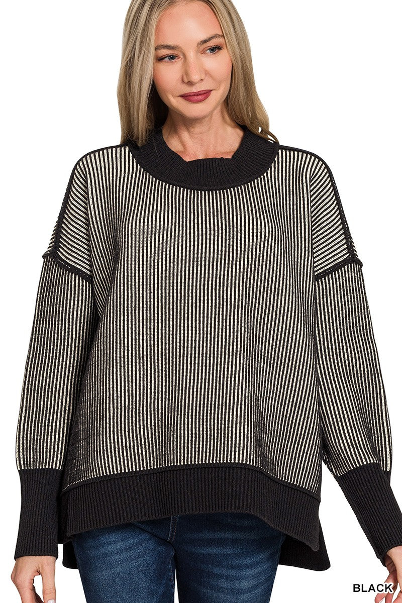Beautifully Designed Two Tone Sweater