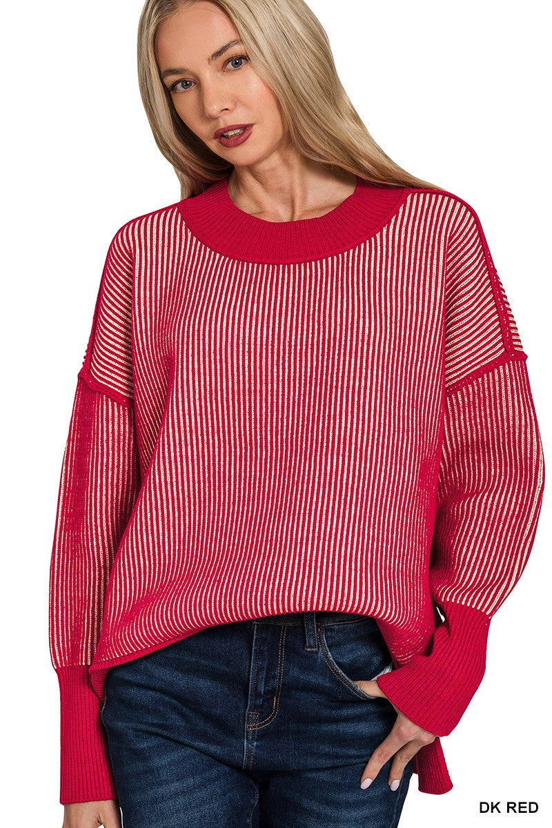 Beautifully Designed Two Tone Sweater