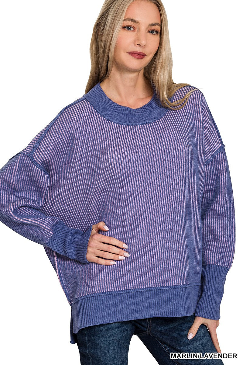Beautifully Designed Two Tone Sweater