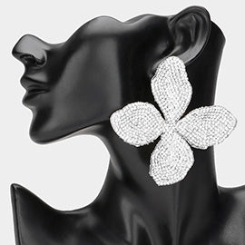 Large Bling Flower Statement Earrings