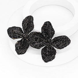 Large Bling Flower Statement Earrings