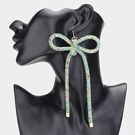 Bling Bow Shape Earrings