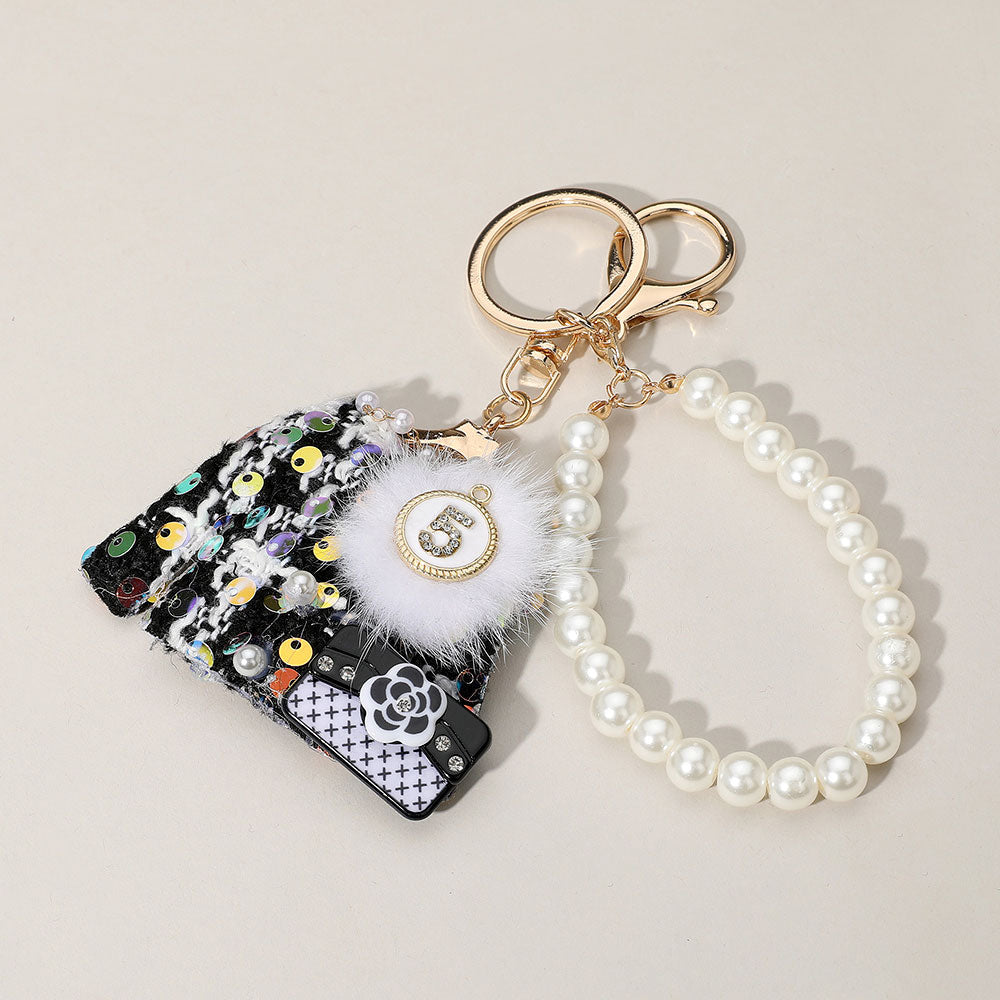 CC Inspired Twill Jacket Purse Charm/Key Chain
