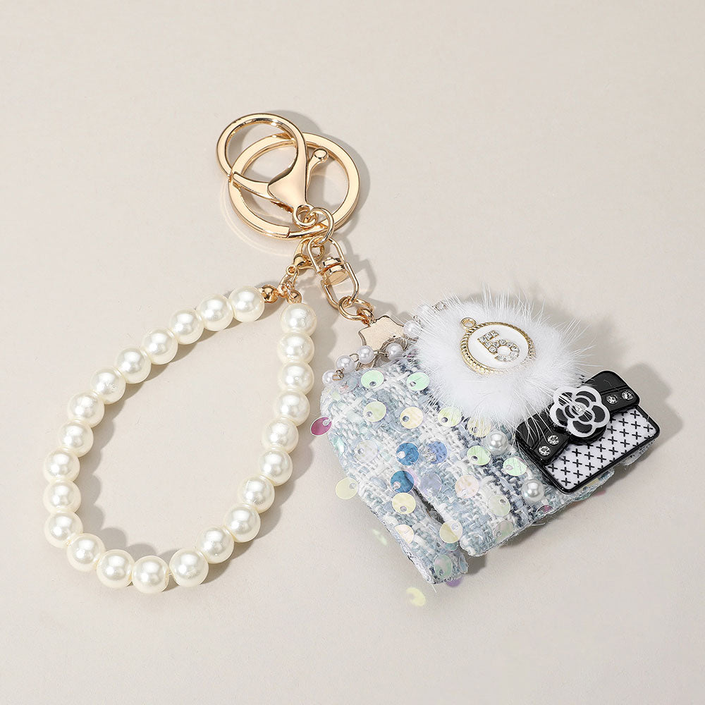 CC Inspired Twill Jacket Purse Charm/Key Chain