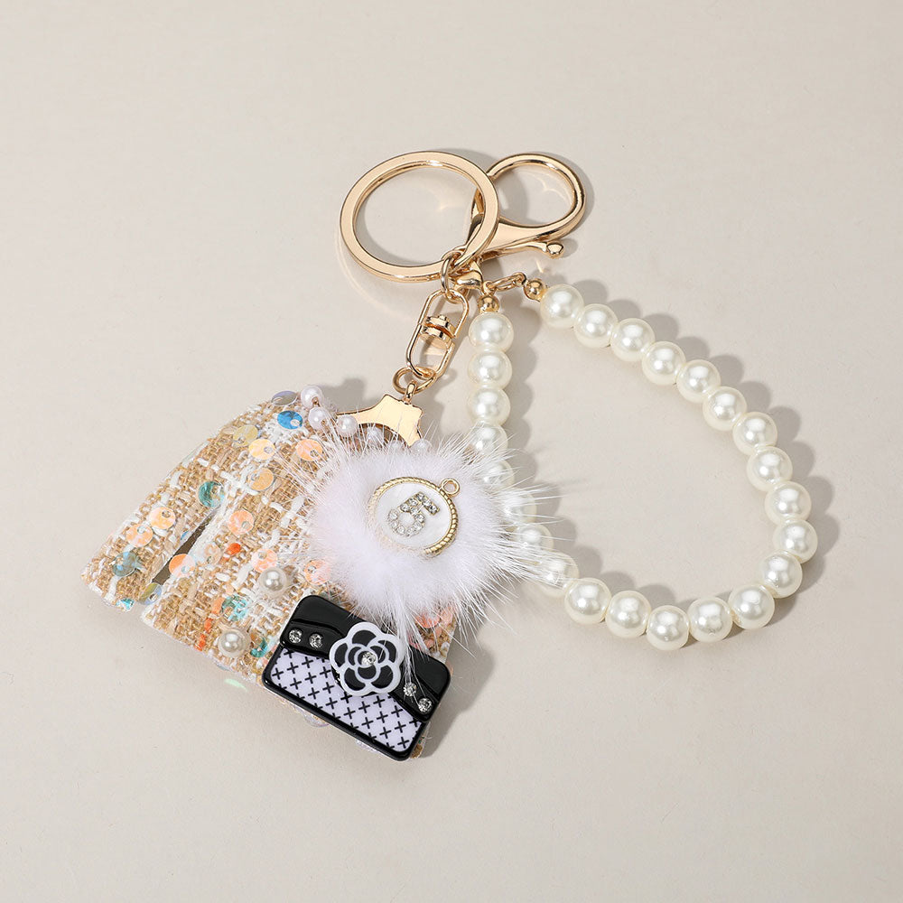 CC Inspired Twill Jacket Purse Charm/Key Chain