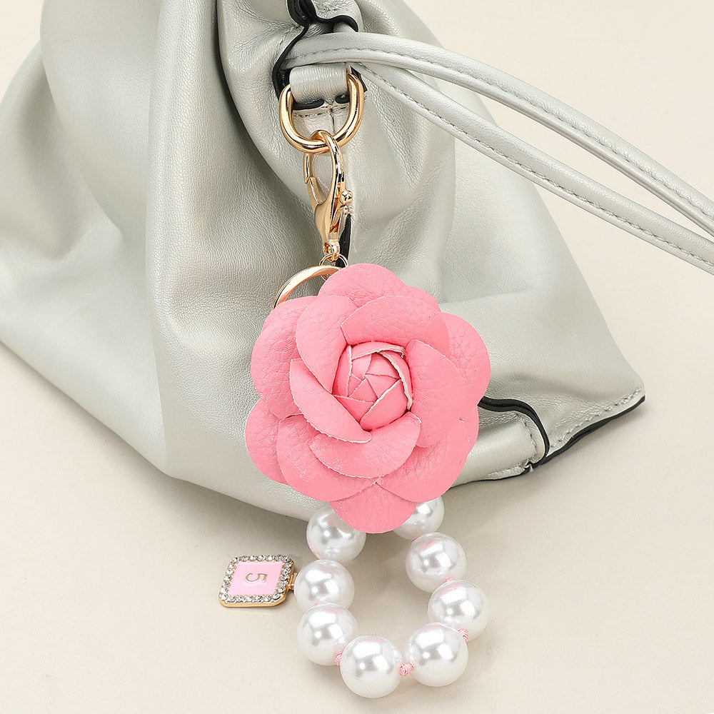 CC Inspired Pearl Flower Purse Charm/Key Chain