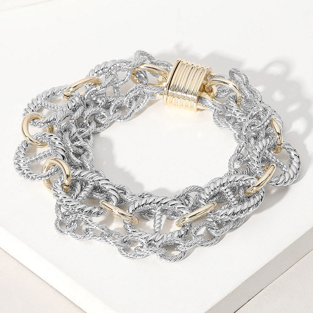 DY Inspired Link Layered Bracelet