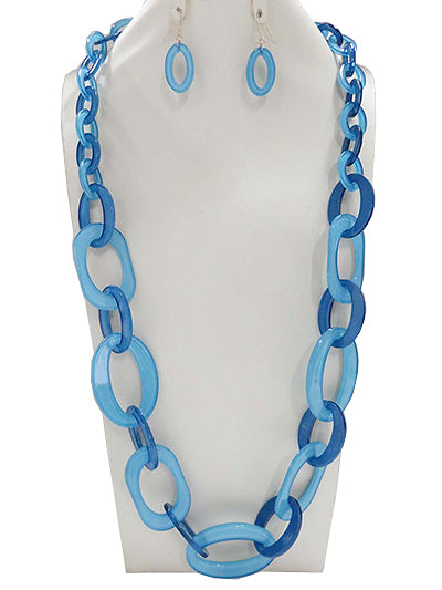 Long Link Necklace Set