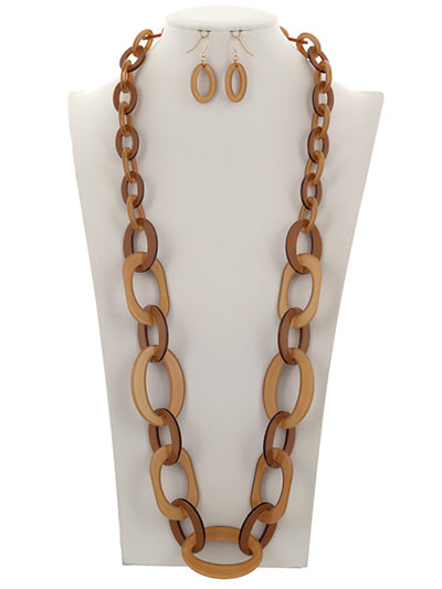 Long Link Necklace Set