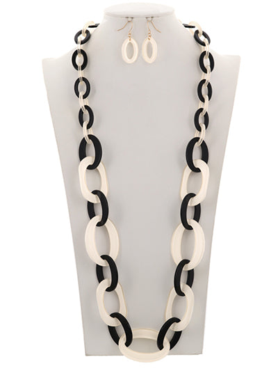 Long Link Necklace Set