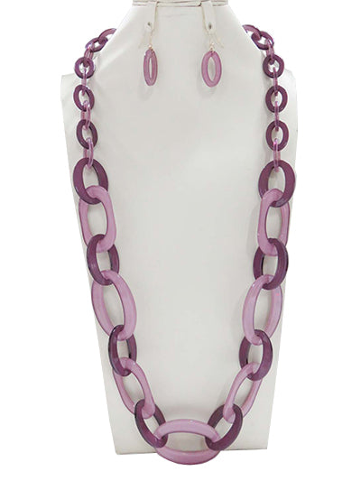 Long Link Necklace Set