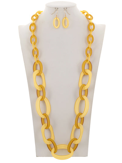 Long Link Necklace Set