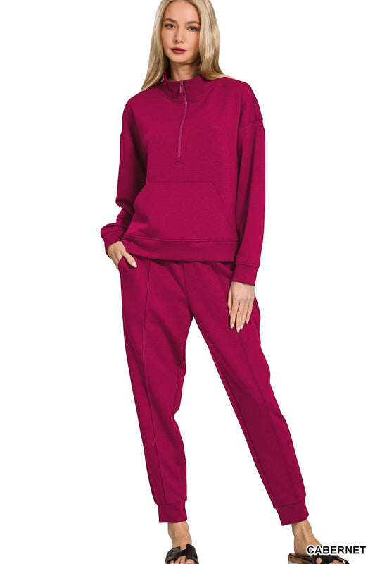 Two Piece Zipper Jogger Suit